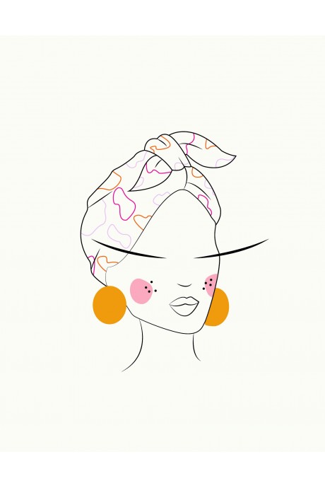 motif la femme au foulard BRUNEEL | Le Fil de vos Idées