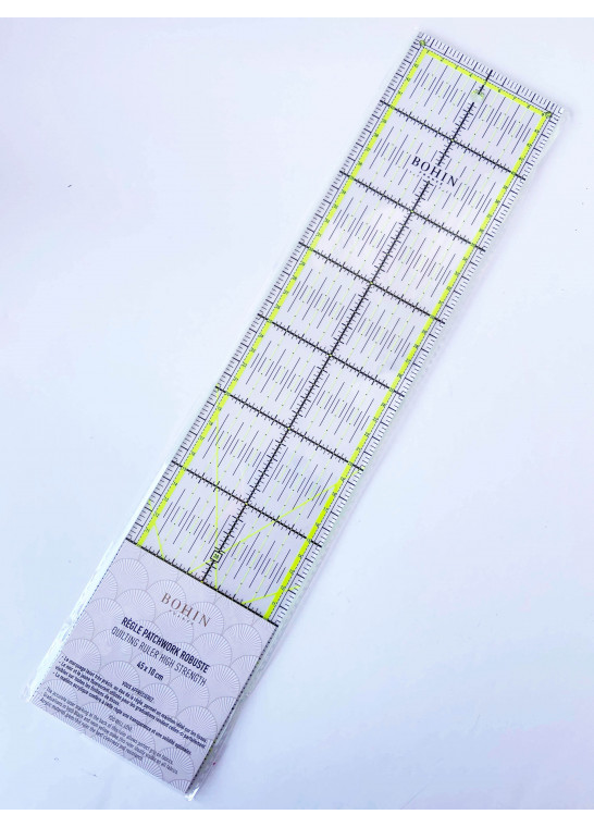 Règle patchwork robuste 10cm x 45cm BOHIN | Le Fil de vos Idées