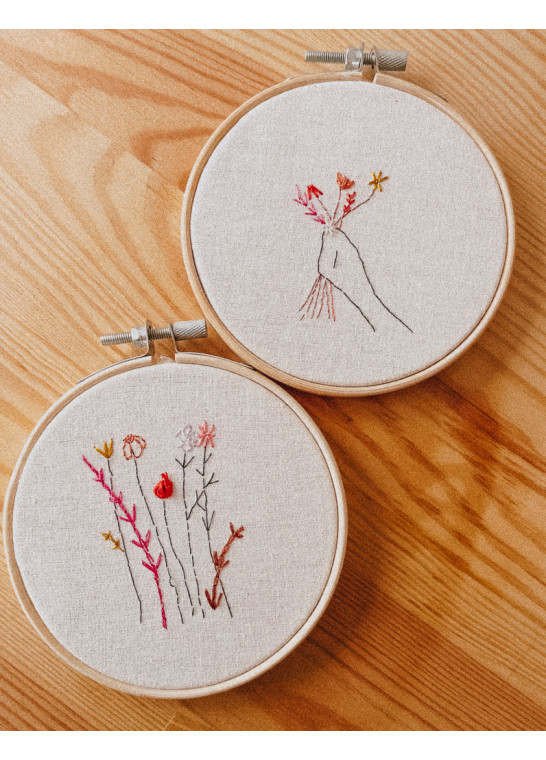 FLEURS D\'AUTOMNE - BRODERIE MAIN BRUNEEL | Le Fil de vos Idées