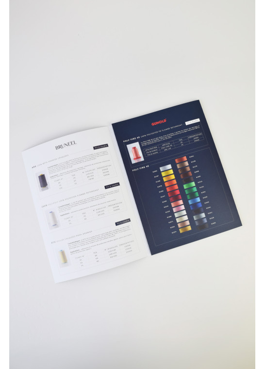 Nuancier FIRE SOLUTIONS - Fils à coudre ignifugés - Bruneel BRUNEEL | Le Fil de vos Idées