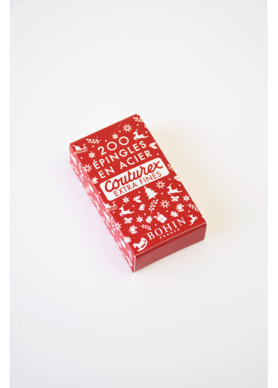 Epingles Couturex extra-fines Noël rouge BOHIN | Le Fil de vos Idées