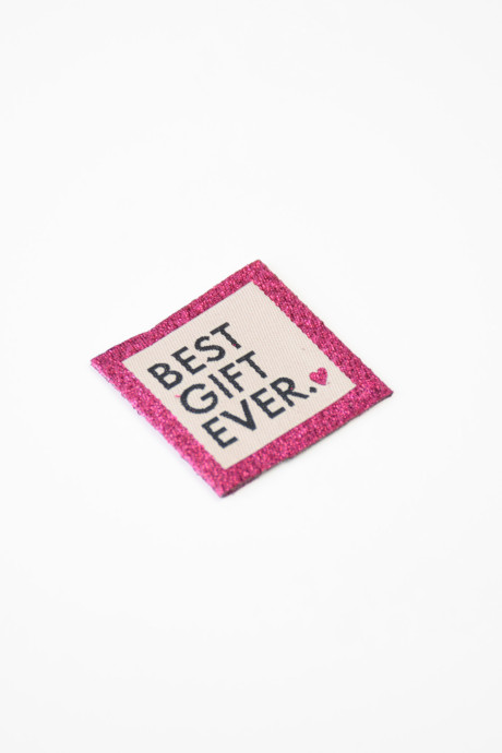 Etiquette à coudre Best Gift Ever BOHIN | Le Fil de vos Idées