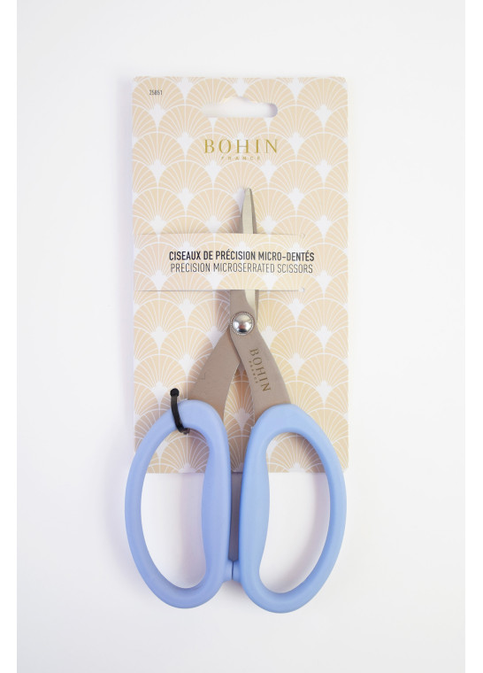Ciseaux de précision micro-dentés bleu BOHIN | Le Fil de vos Idées