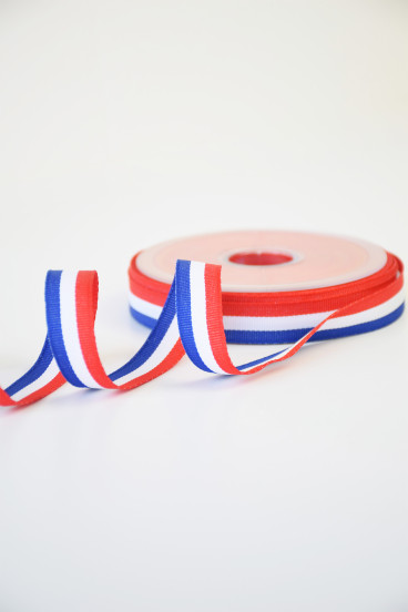 Ruban tricolore bleu blanc rouge BRUNEEL | Le Fil de vos Idées