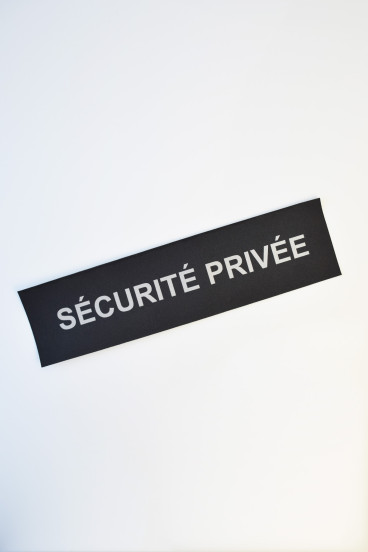 Bandeau Noir Sécurité Privée Rétroréfléchissant