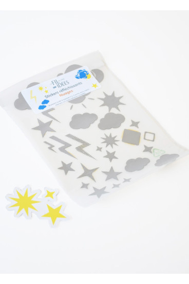 Stickers réfléchissants thermocollants - Nuages
