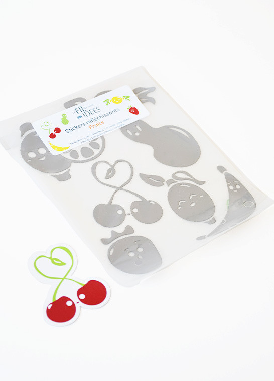 Stickers réfléchissants thermocollants - Fruits