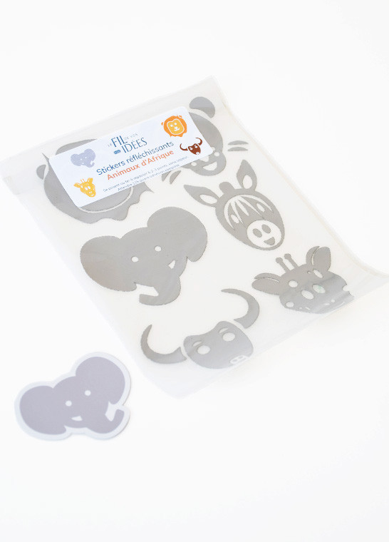 Stickers réfléchissants thermocollants - Animaux d'Afrique