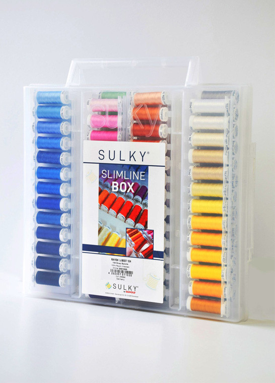 Assortiment de 104 bobines fil à broder Rayon SULKY
