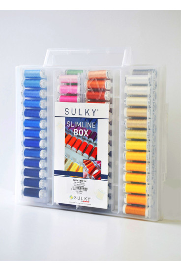 Assortiment de 104 bobines snap fil à broder Rayon SULKY