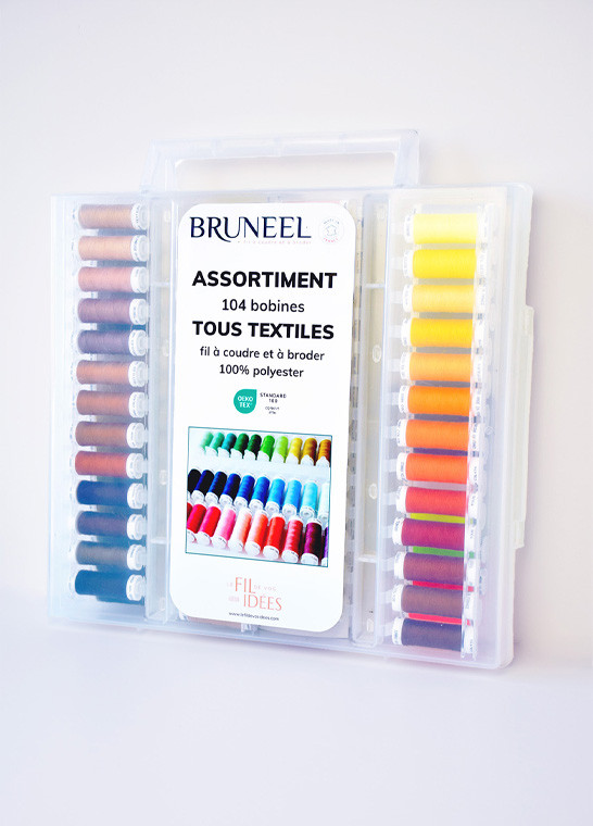 Assortiment de 104 bobines TOUS TEXTILES