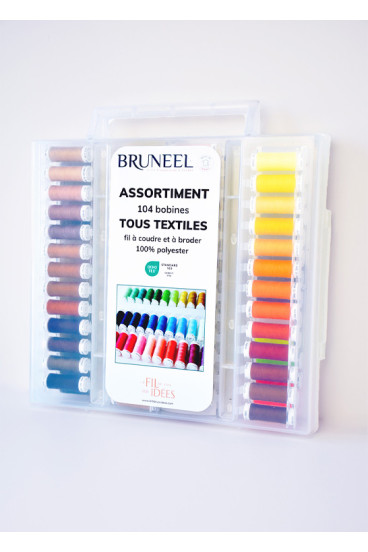 Assortiment de 104 bobines TOUS TEXTILES