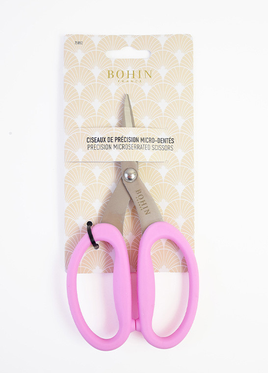 Ciseaux de précision micro-dentés rose BOHIN | Le Fil de vos Idées