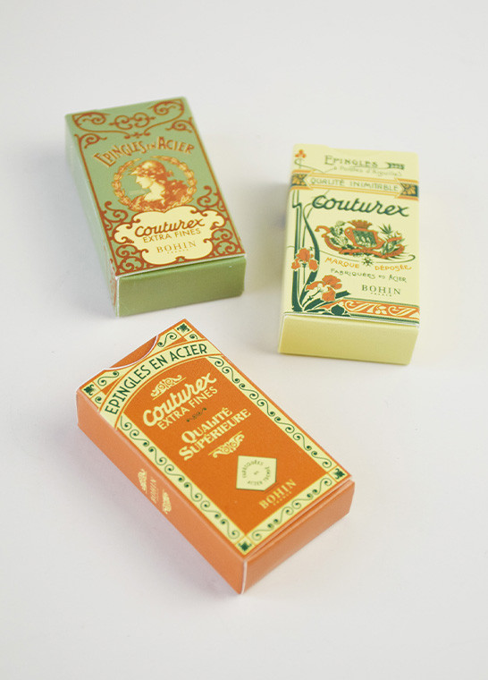 Epingles Couturex extra-fines vintage marron BOHIN | Le Fil de vos Idées