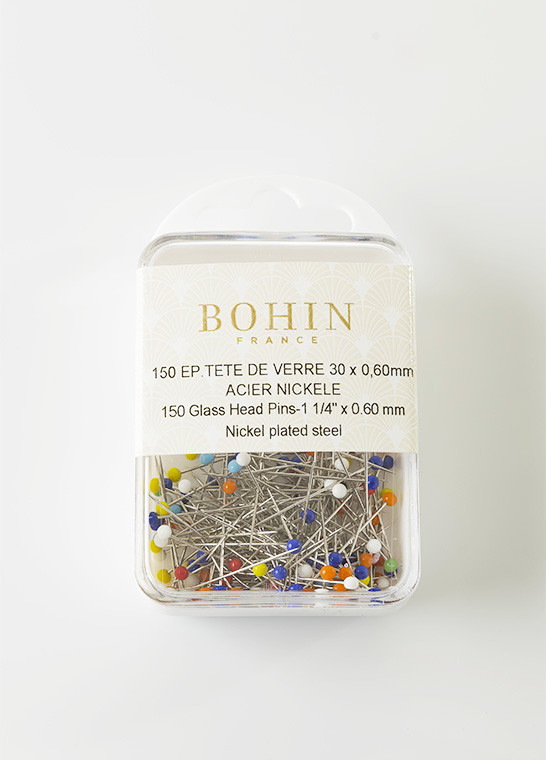 Boite d’épingles tête en verre BOHIN | Le Fil de vos Idées