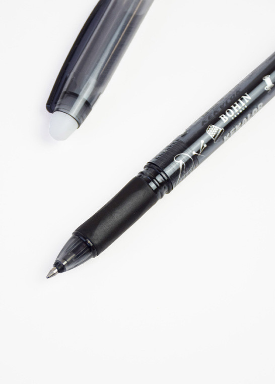 Stylo KEKALOR effaçable au fer à repasser Noir BOHIN | Le Fil de vos Idées