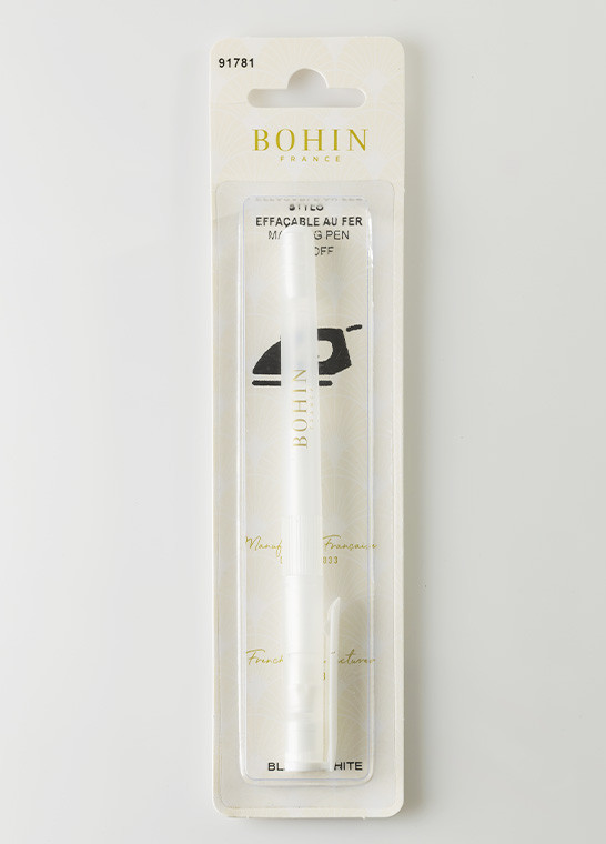 Stylo blanc effaçable au fer BOHIN | Le Fil de vos Idées