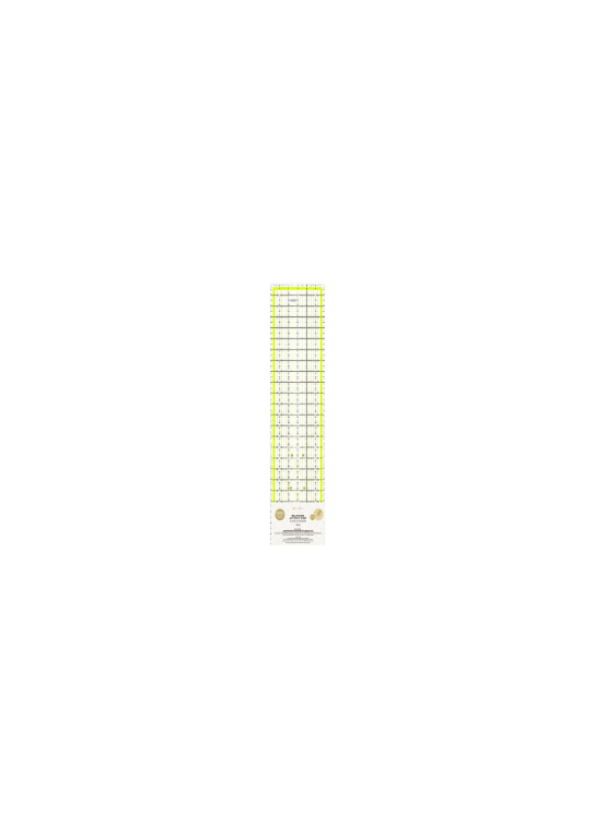 Règle rectangulaire 24\" x 6\" avec fentes de découpe BOHIN | Le Fil de vos Idées