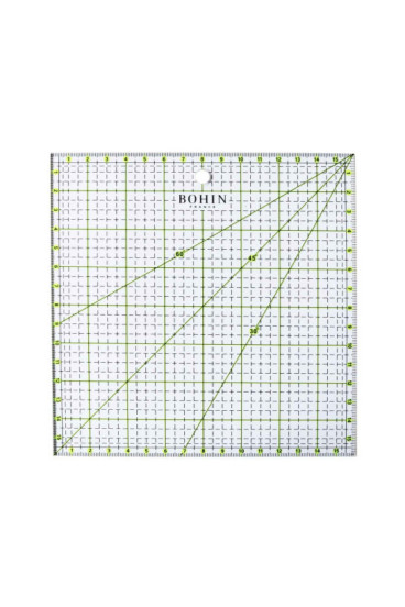 Règle carrée patchwork robuste 16cm x 16cm BOHIN | Le Fil de vos Idées