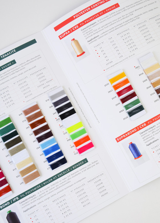 Nuancier TEKNIFIL - Fils à coudre techniques - Bruneel BRUNEEL | Le Fil de vos Idées