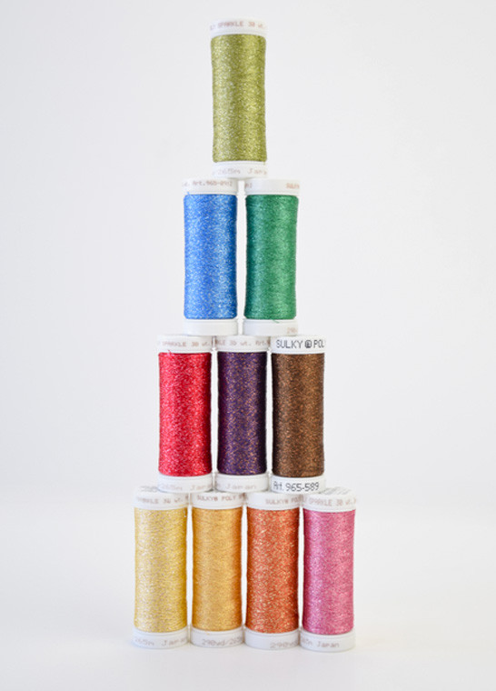 Assortiment de 10 bobines PAILLETTES SULKY by GUNOLD | Le Fil de vos Idées