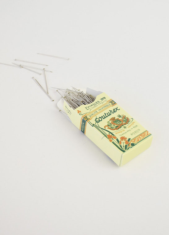 Epingles Couturex extra-fines vintage jaune