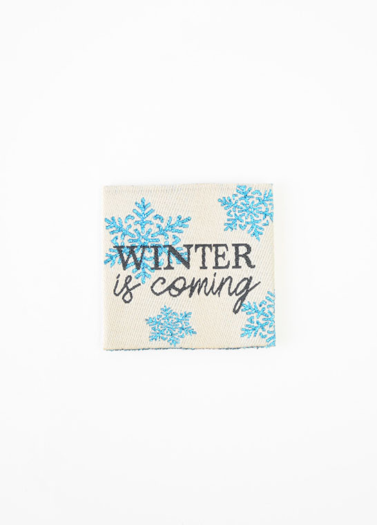 Etiquette à coudre Winter is Coming BOHIN | Le Fil de vos Idées