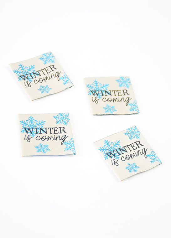 Etiquette à coudre Winter is Coming BOHIN | Le Fil de vos Idées