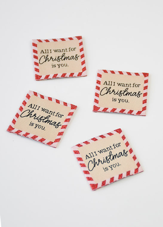 Etiquette à coudre All I Want For Christmas