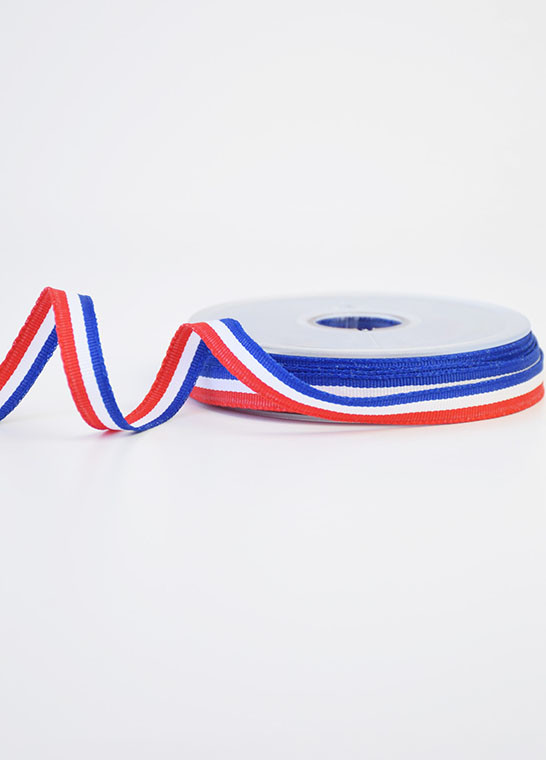 Ruban tricolore bleu blanc rouge BRUNEEL | Le Fil de vos Idées