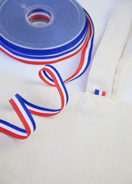 Ruban tricolore bleu blanc rouge BRUNEEL | Le Fil de vos Idées