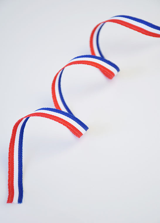 Ruban tricolore bleu blanc rouge BRUNEEL | Le Fil de vos Idées