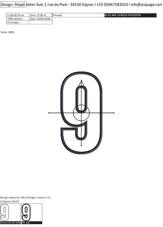 Programmes broderie 0-9 TWILLY