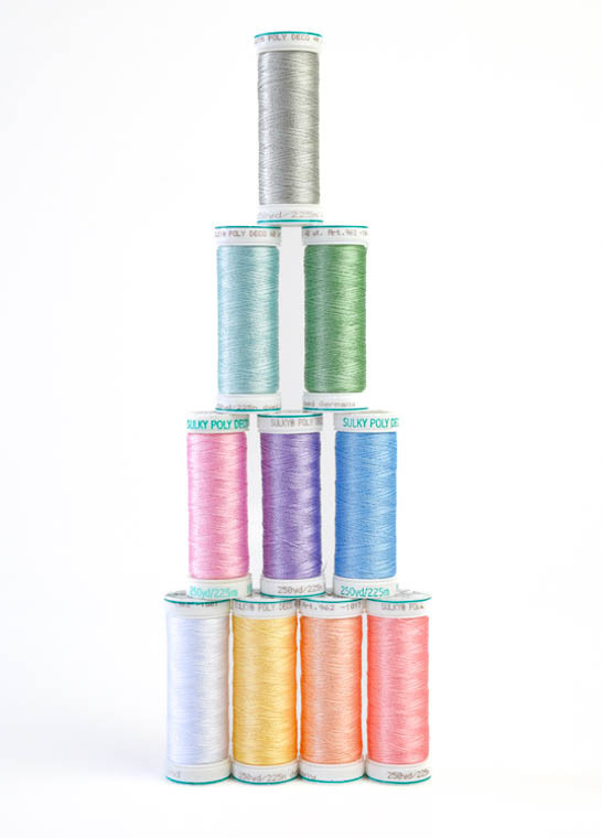 Assortiment de 10 bobines POLY DECO Pastel SULKY by GUNOLD | Le Fil de vos Idées
