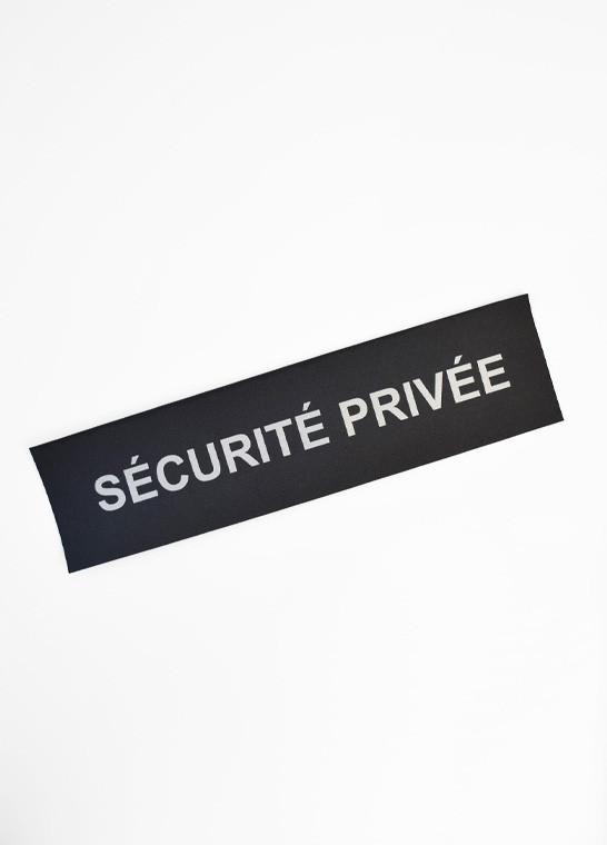 Bandeau Noir Sécurité Privée Rétroréfléchissant BRUNEEL | Le Fil de vos Idées