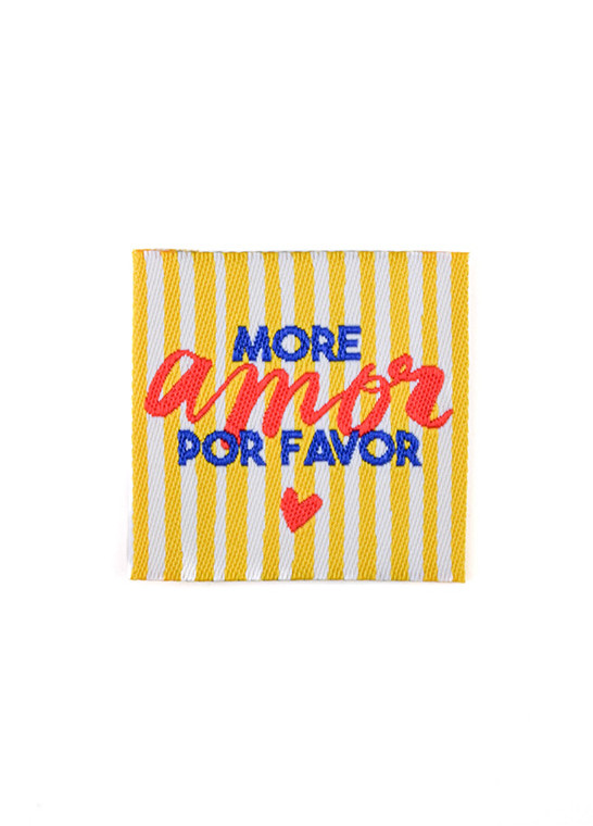 Etiquette à coudre More Amor Por Favor | Le Fil de vos Idées